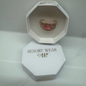 Rose Gold and Pink Gemstone Ring